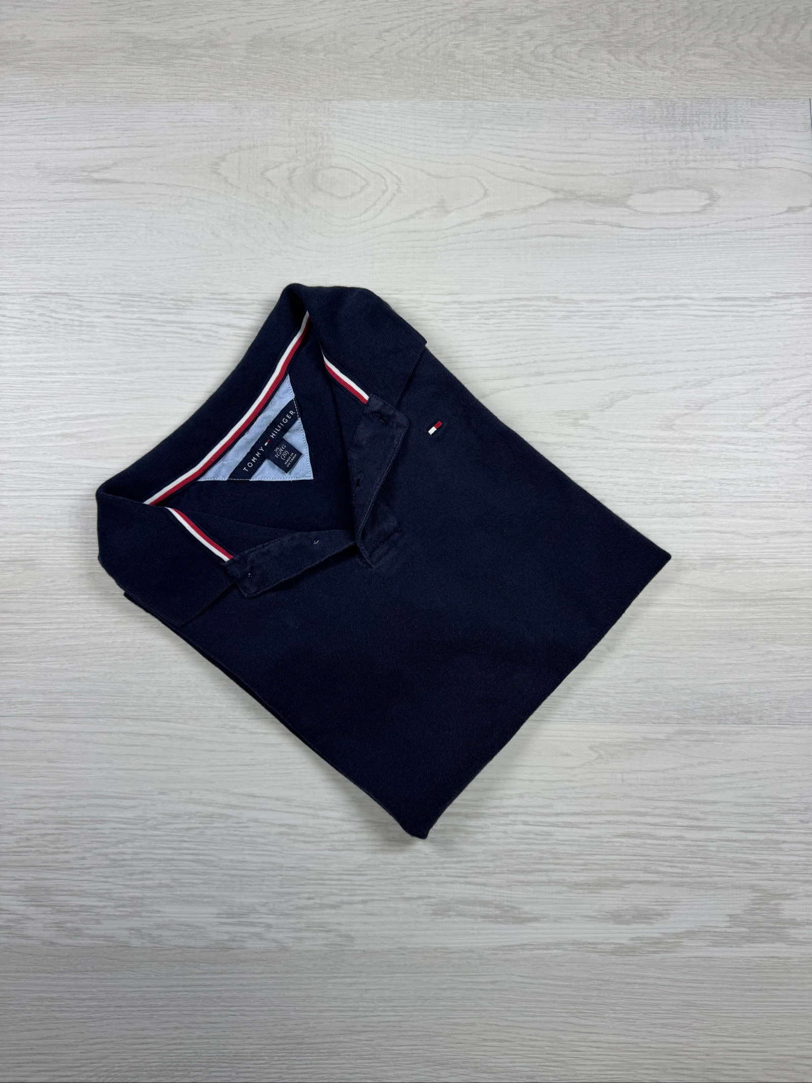 Tommy Hilfiger Classic Navy Polo Shirt XL Cotton Stretch
